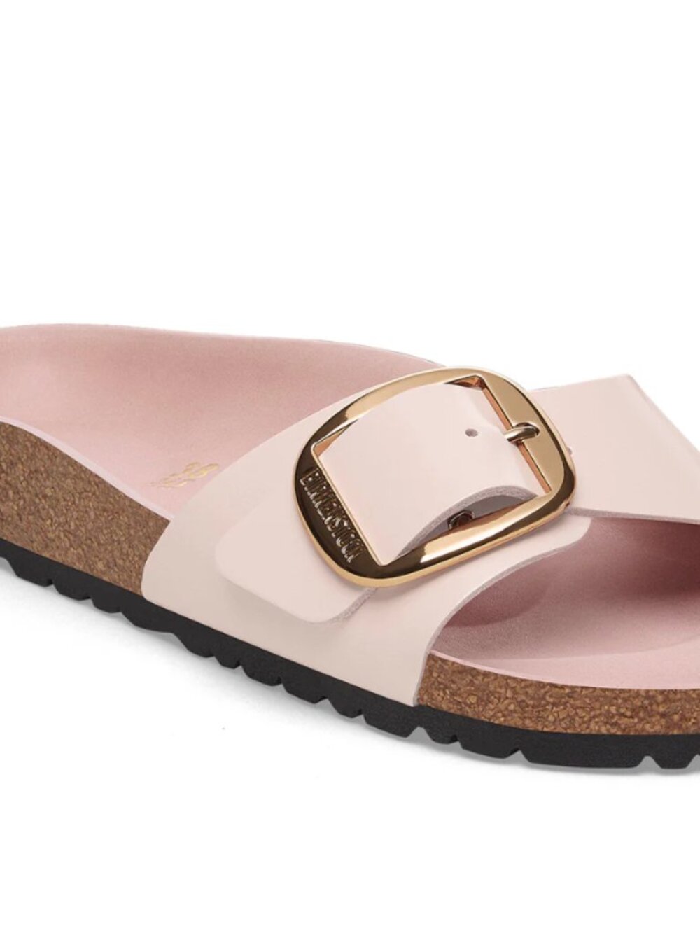 Birkenstock Madrid Big Buckle High Shine in Light Rose Leather - Picture 1 of 7